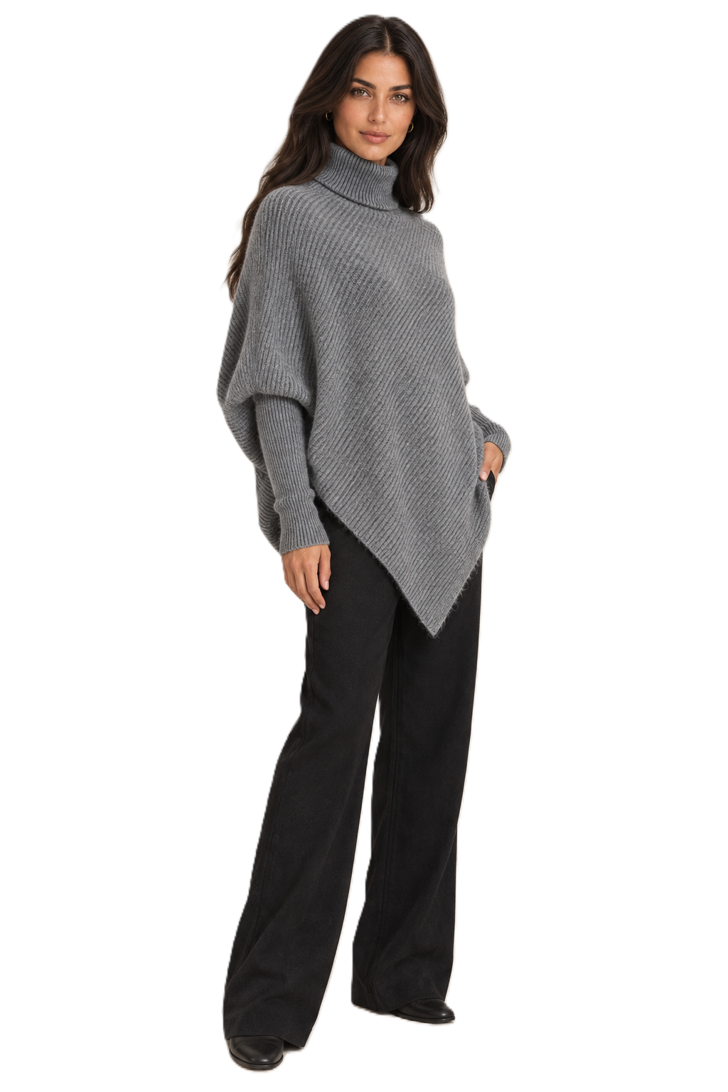 The Asymmetric Turtleneck Knit