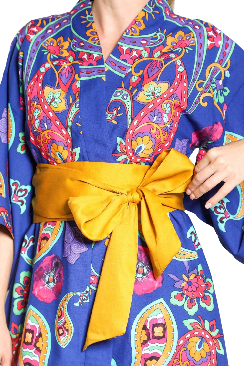 Blue Mosaic Open Abaya