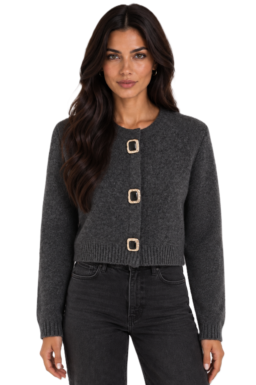 Charcoal Gold Cardigan