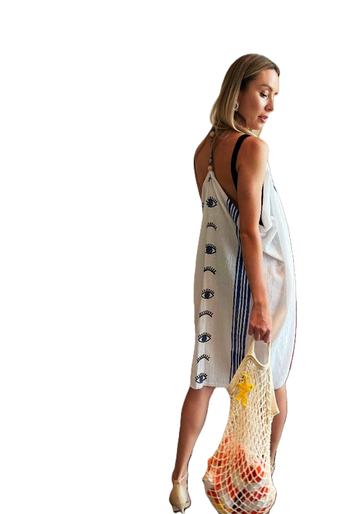 Hand-Painted Evil Eye Beach Cover-Up