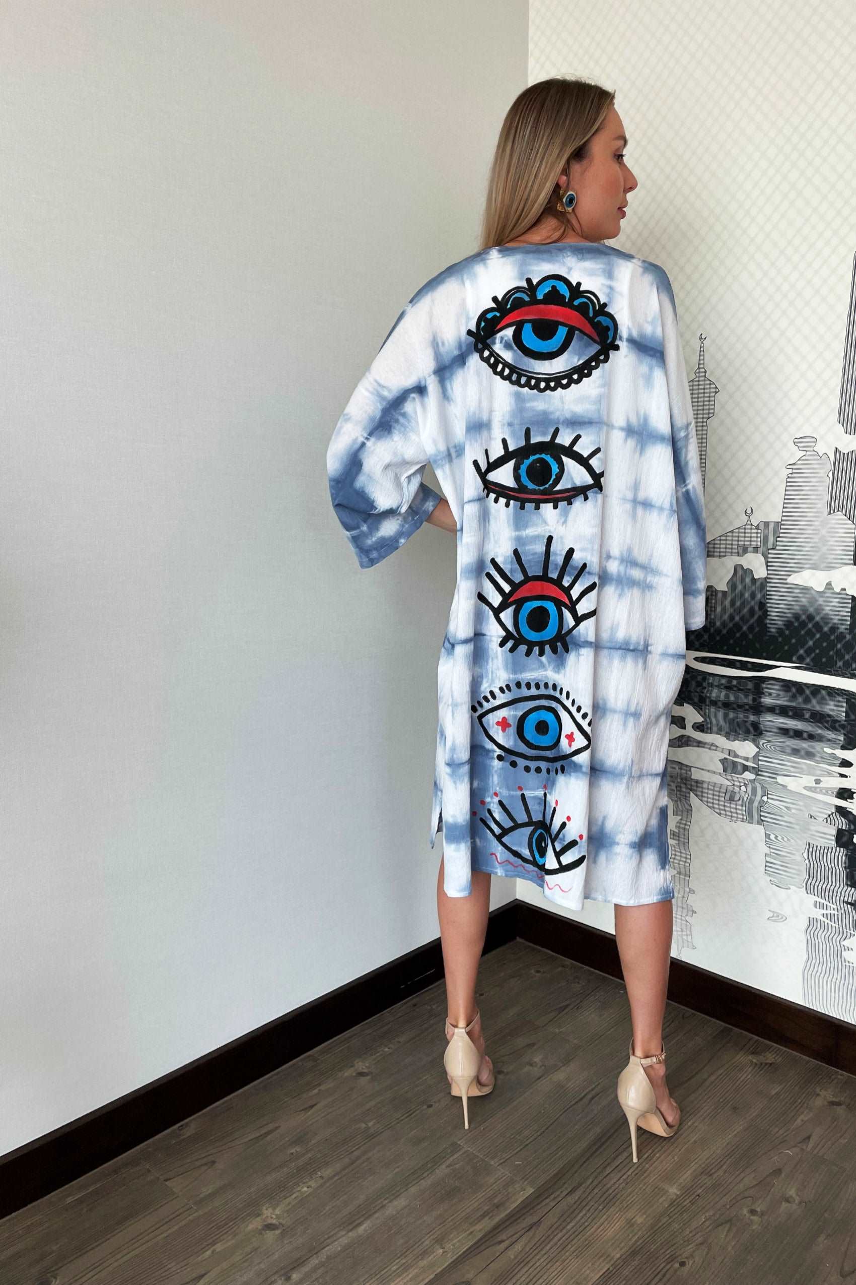 Tie-dye Nazar Abaya Limited Edition desert port
