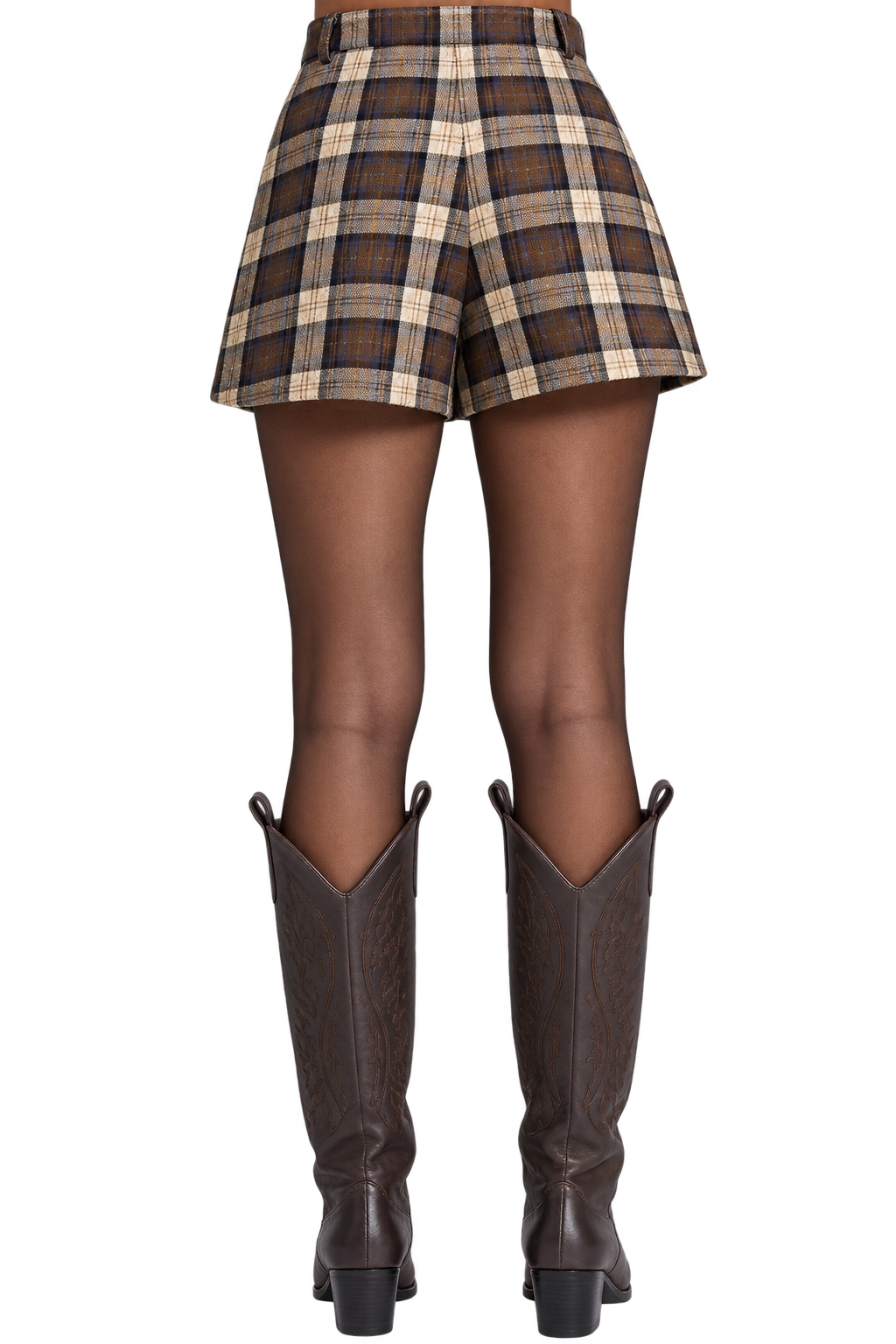 Brown Plaid Skort