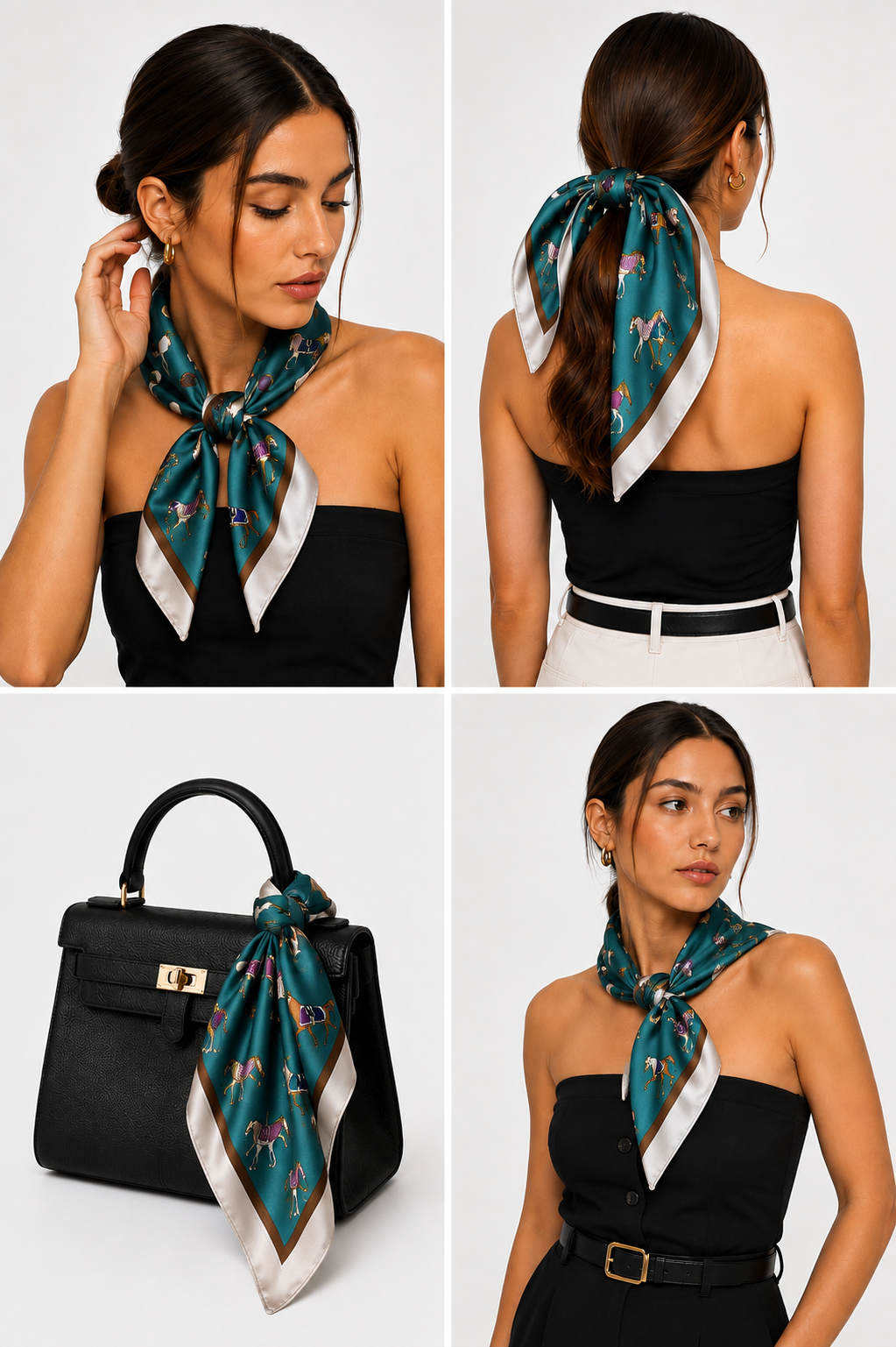 Emerald Satin Scarf