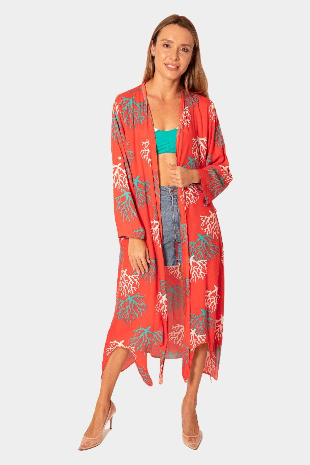Coral Reefs Beach Coverup-desert port-new,Women Swimming Suit