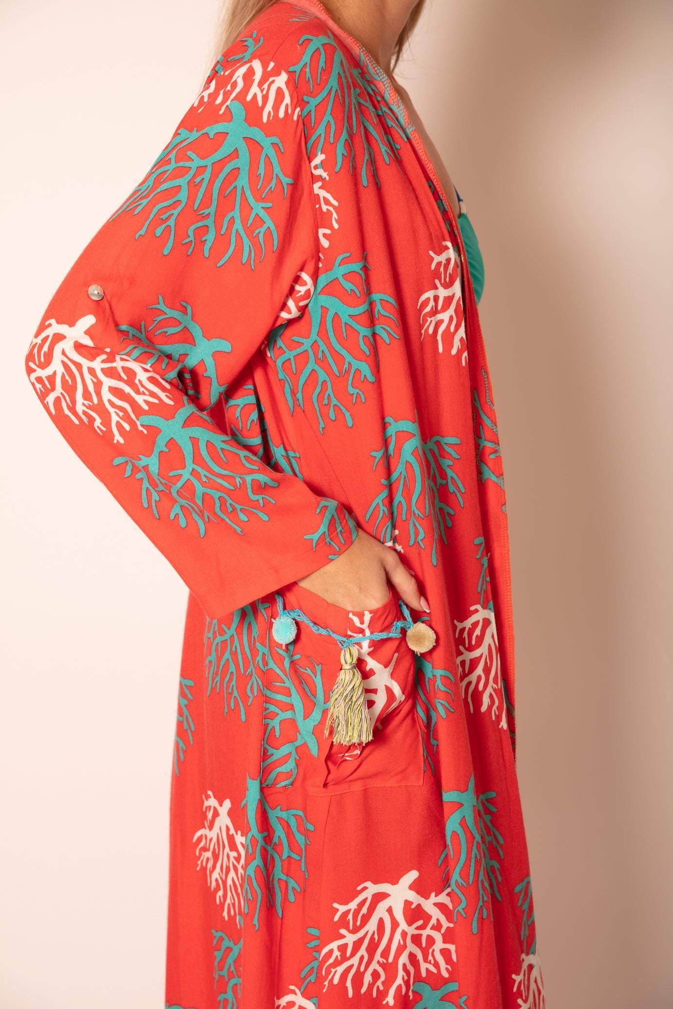 Coral Reefs Beach Coverup-desert port-new,Women Swimming Suit
