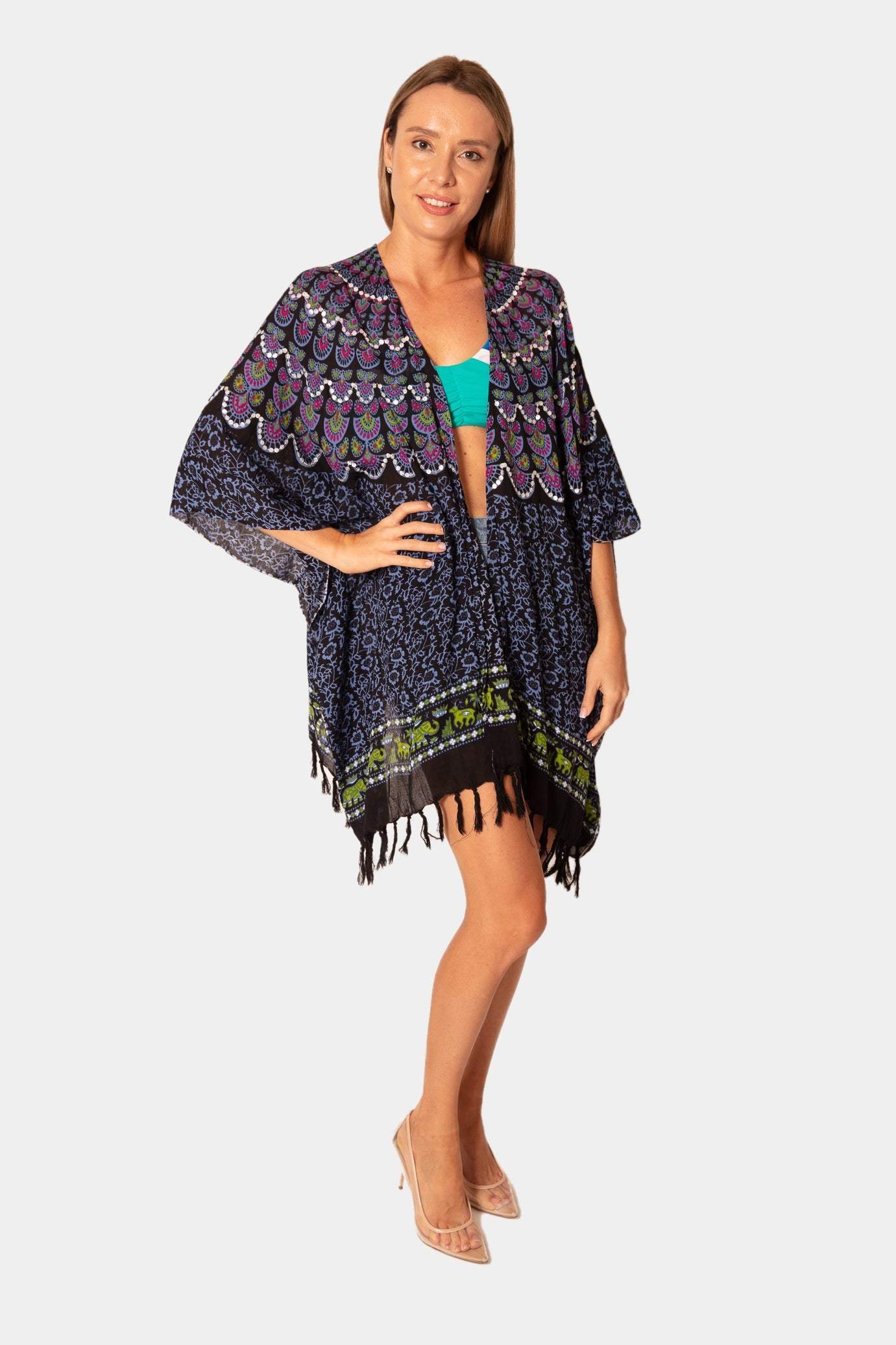 Paiet Beach Coverup Navy Blue-desert port-new,Women Swimming Suit.غطاء شاطئ باييت مثالي لشاطئ الصيف
