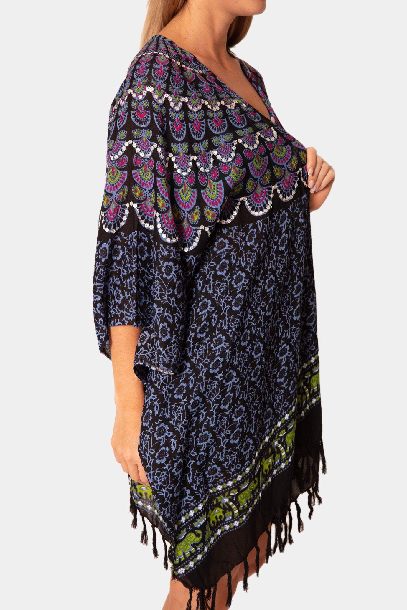 Paiet Beach Coverup Navy Blue-desert port-new,Women Swimming Suit