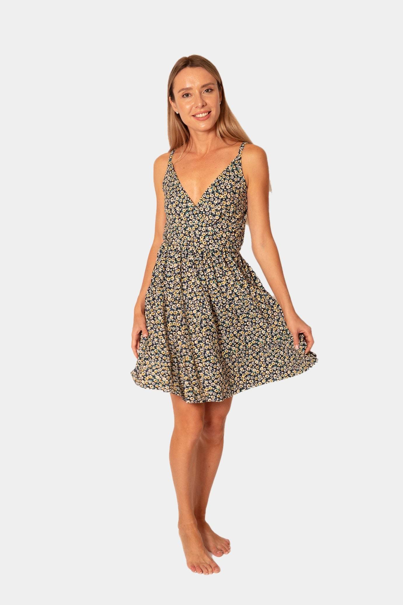 Floral Relaxed Dress desert port فساتين