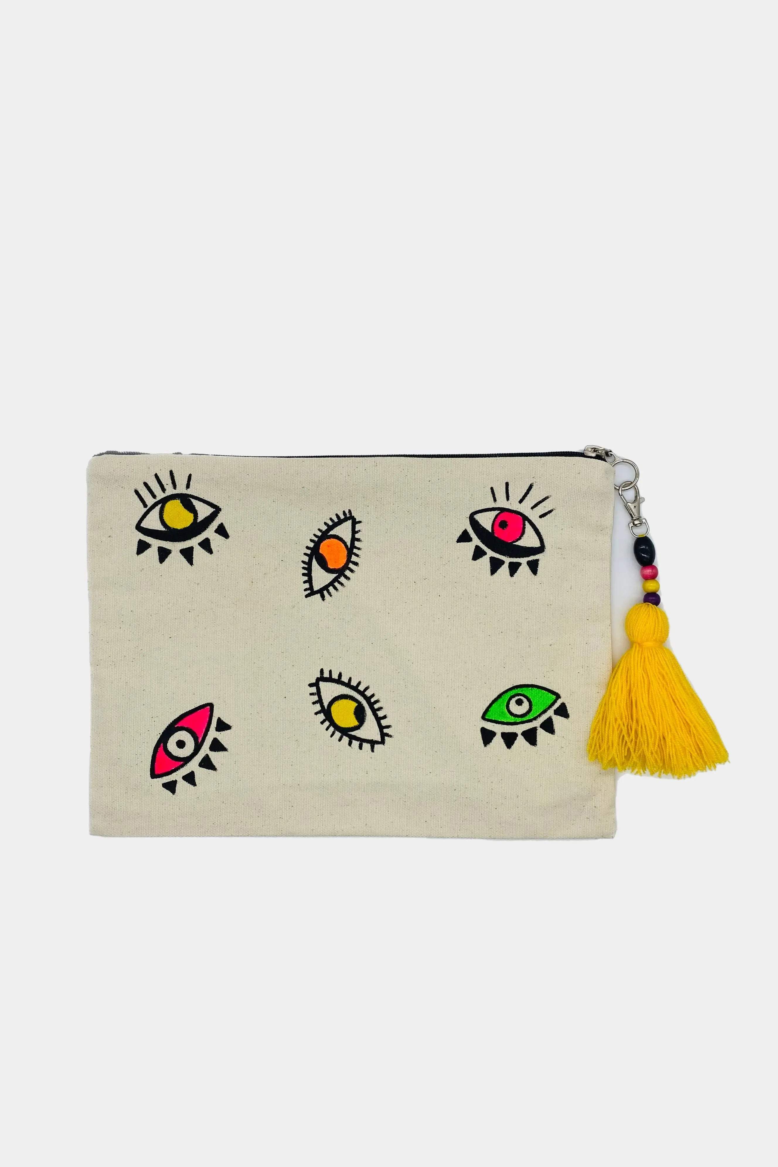 Evil Eye Hand Painted Clutch - desert port