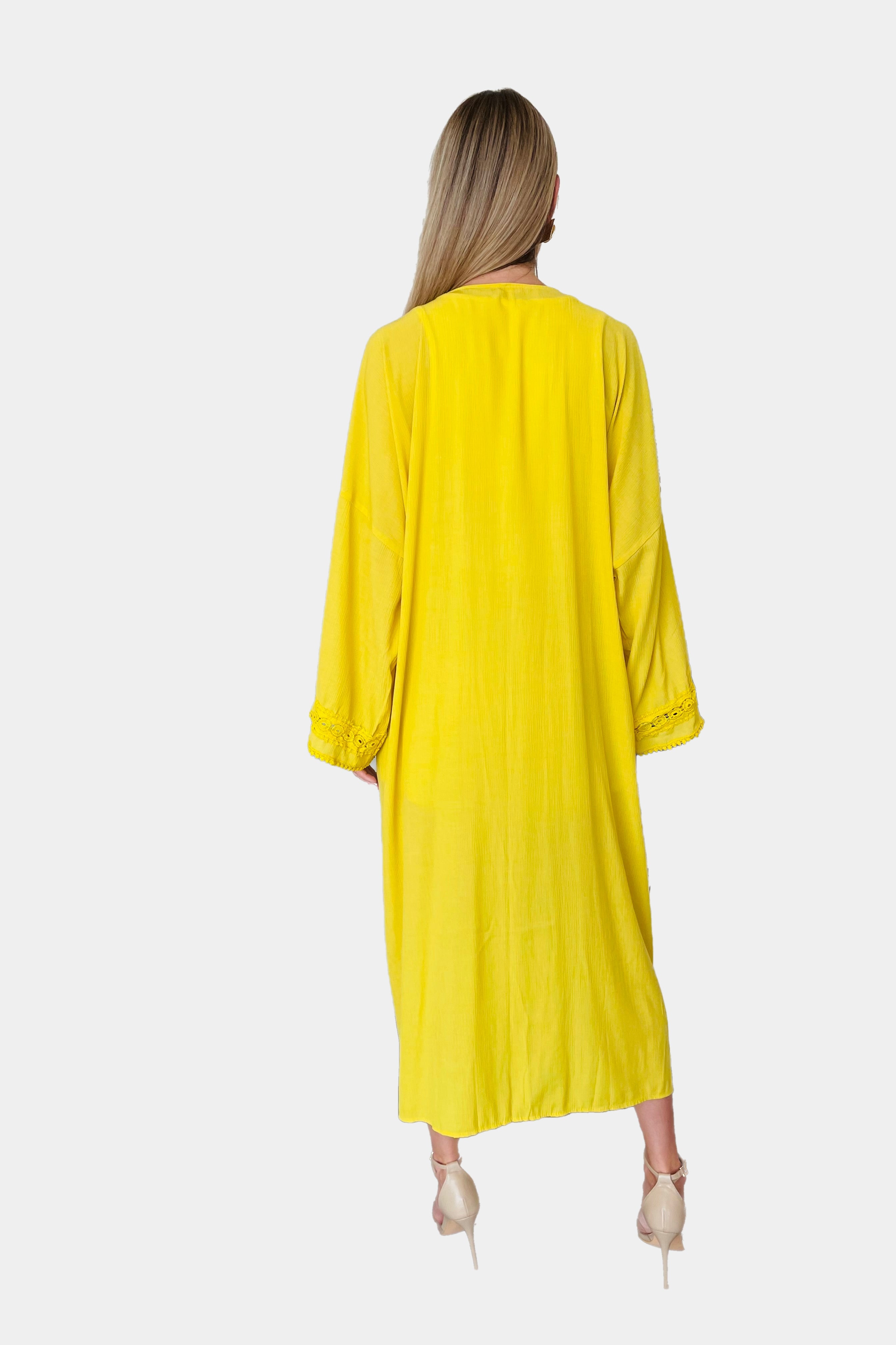 Mustard Colour Cotton Abaya desert port