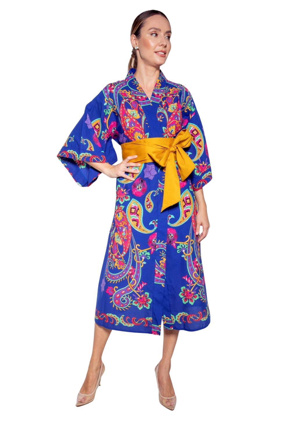 Blue Mosaic Open Abaya