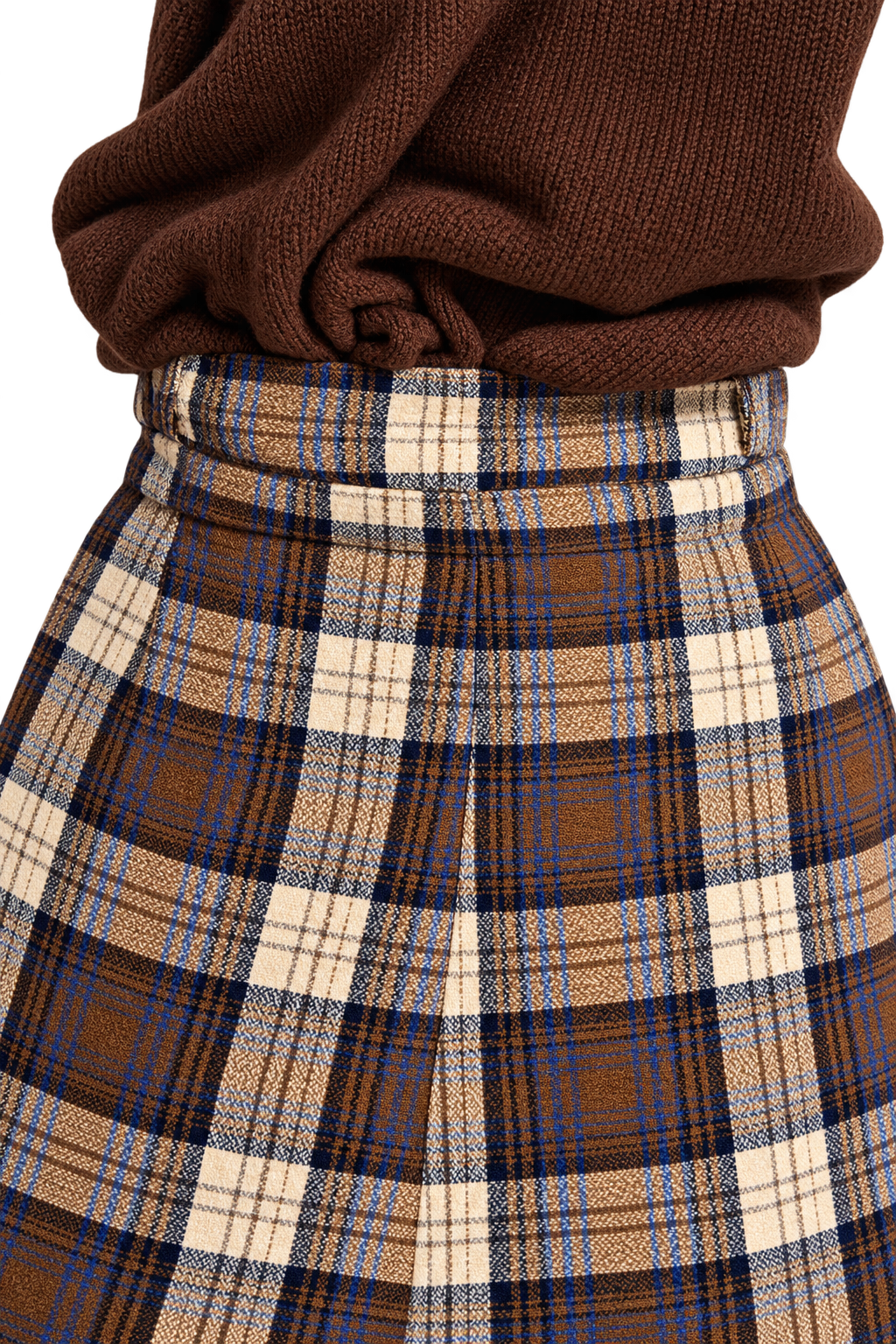 Brown Plaid Skort