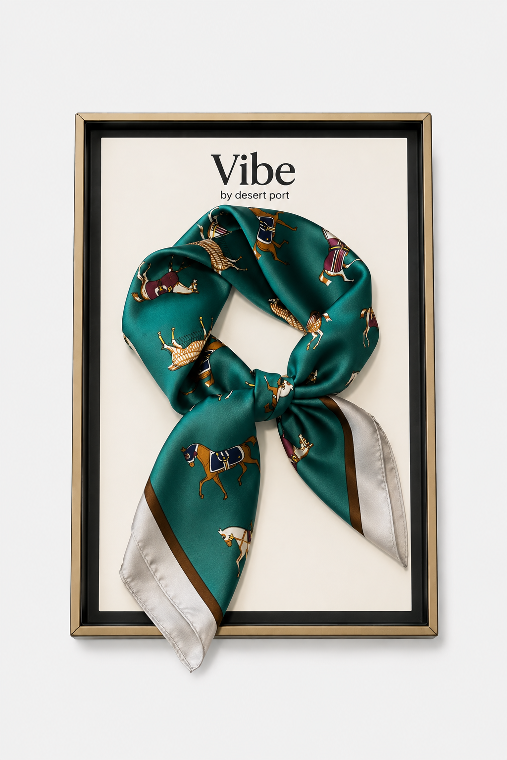 Emerald Satin Scarf