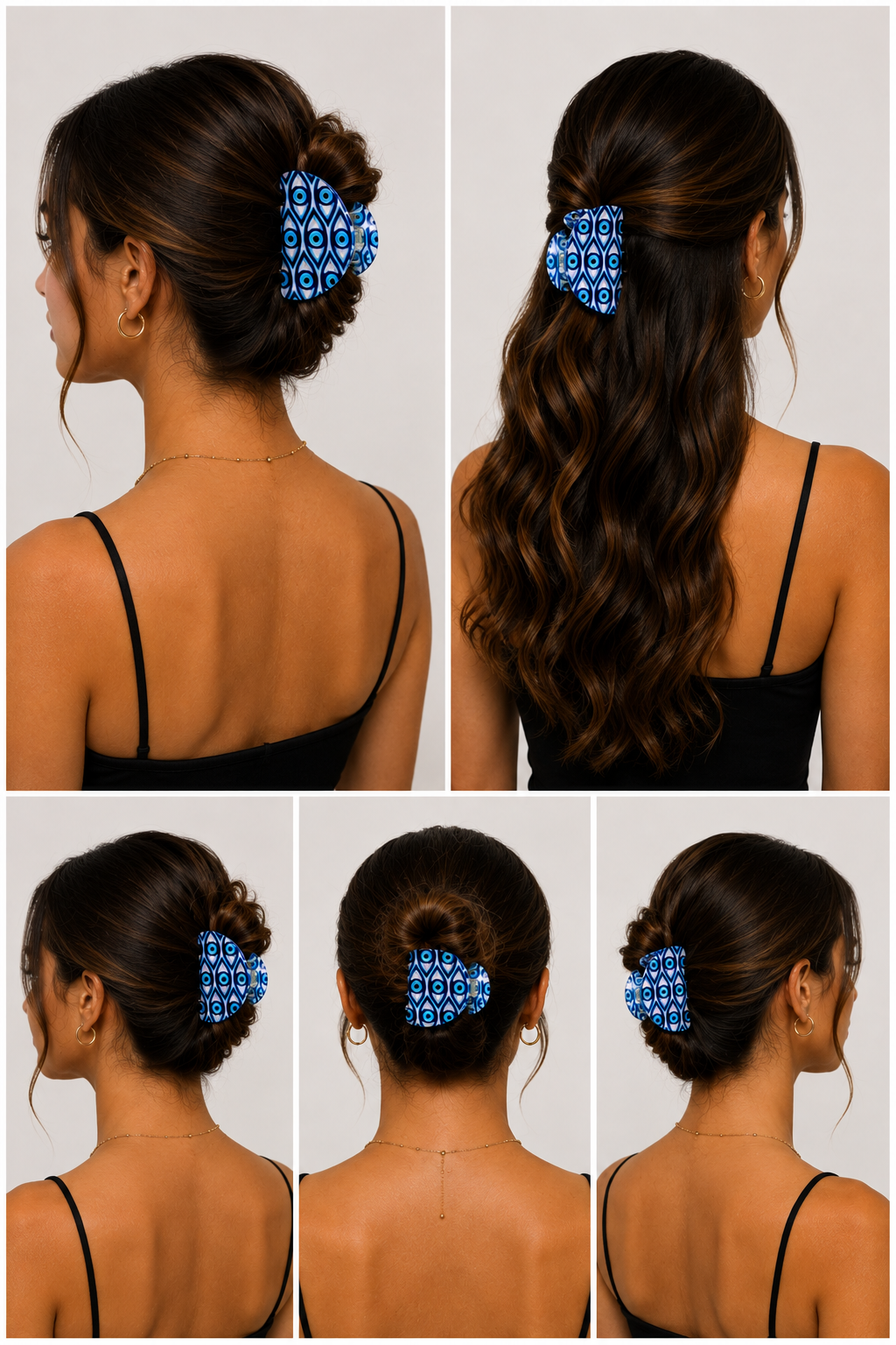 Evil Eye Hair Claw Clip
