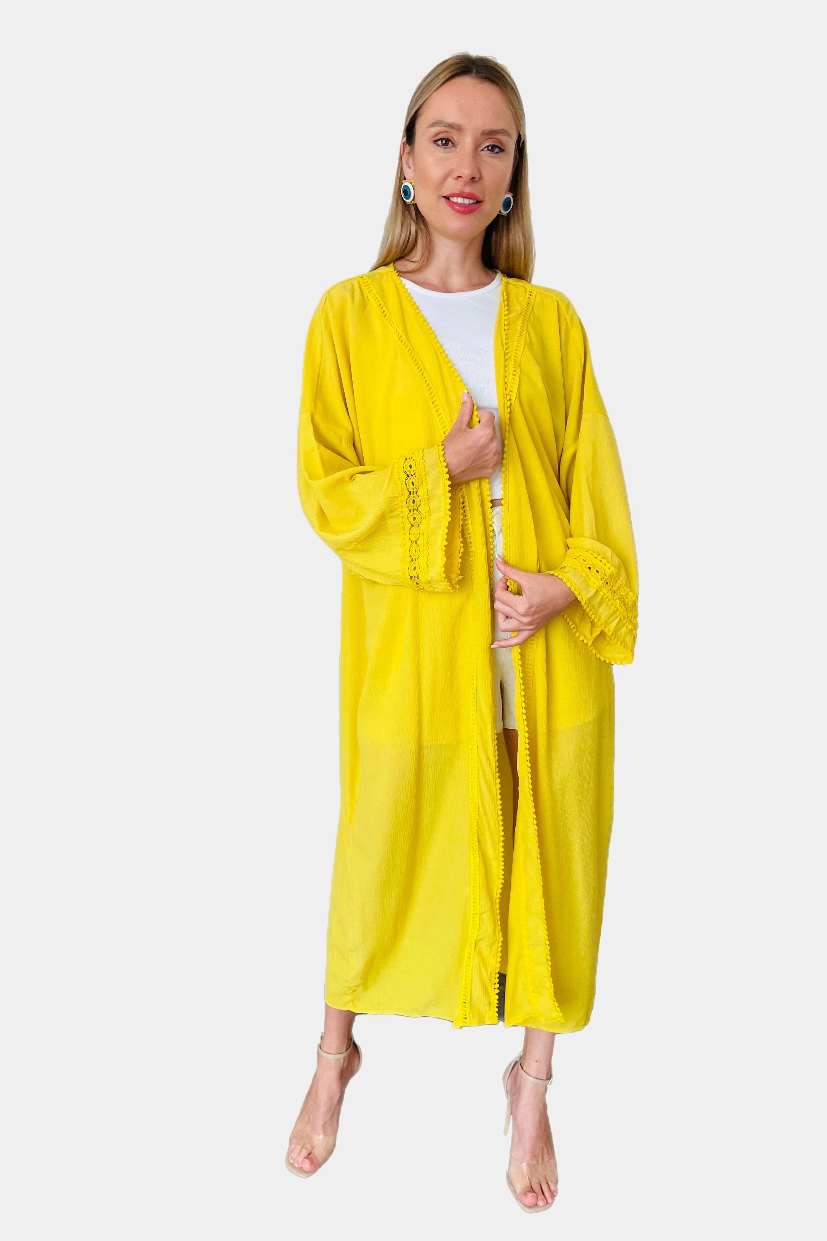 Mustard Colour Cotton Abaya desert port
