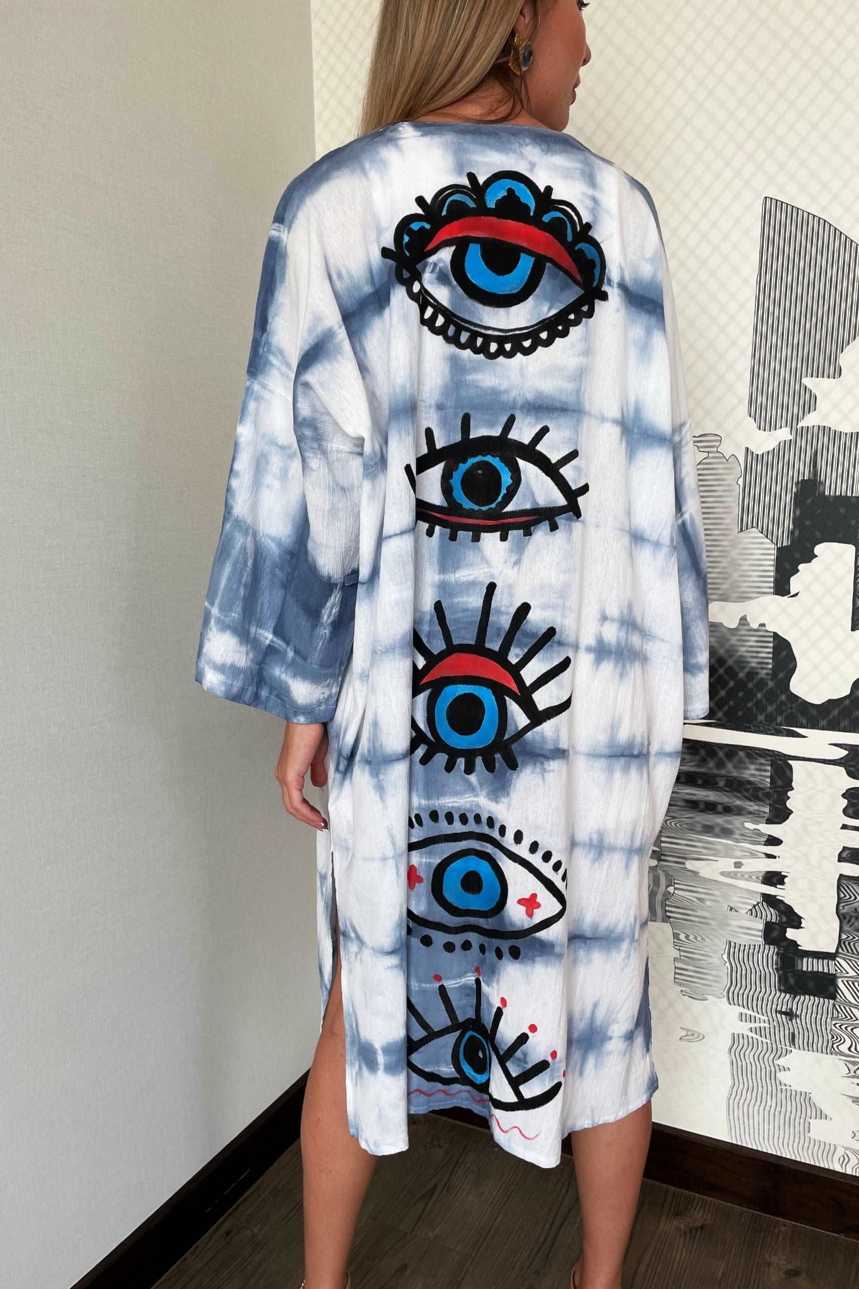 Tie-dye Nazar Abaya Limited Edition desert port