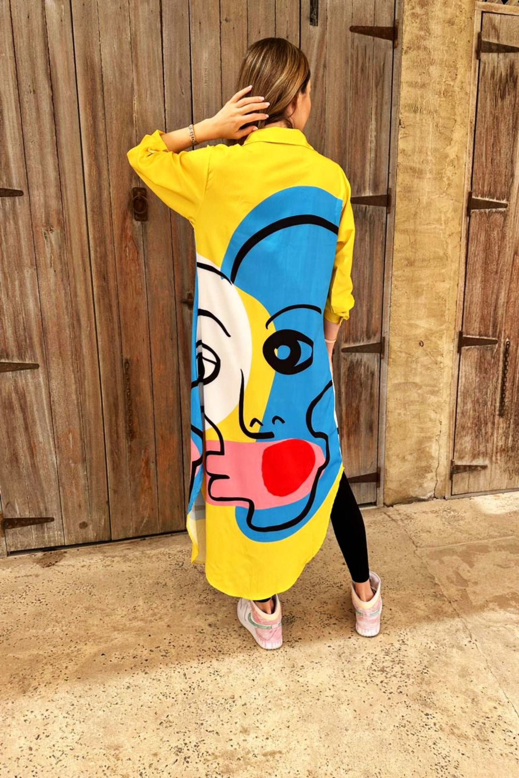 Picasso Shirt Dress abaya shop near me.قميص بيكاسو عبايات اون لاين