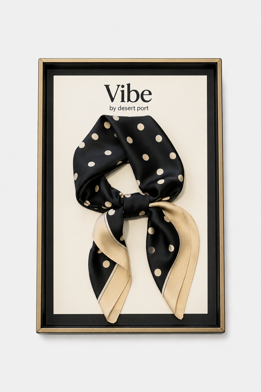 Polka Dot Satin Scarf