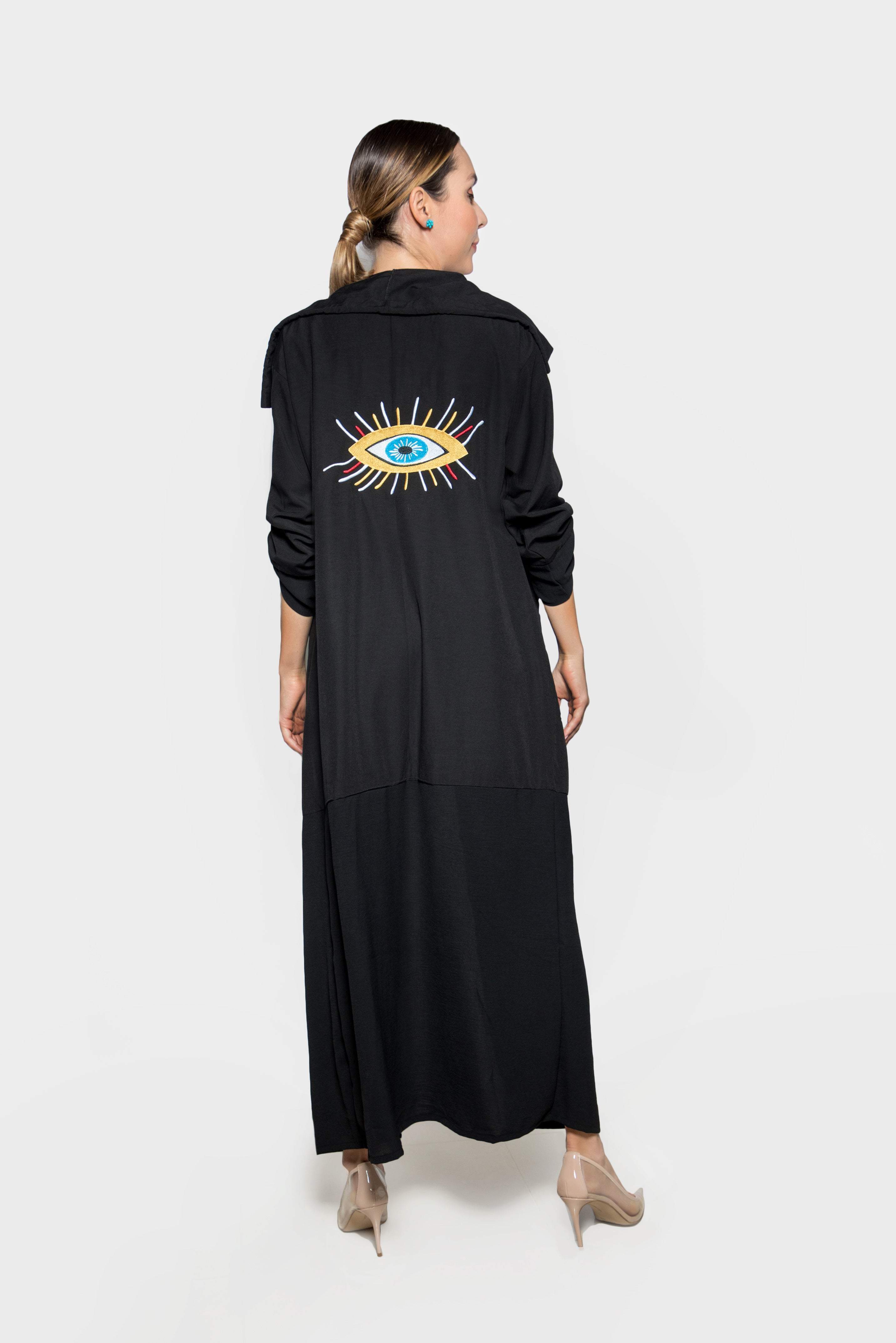 Embroidery Modern Abaya-Desert Port-Abaya. ديتيلز عبايات 