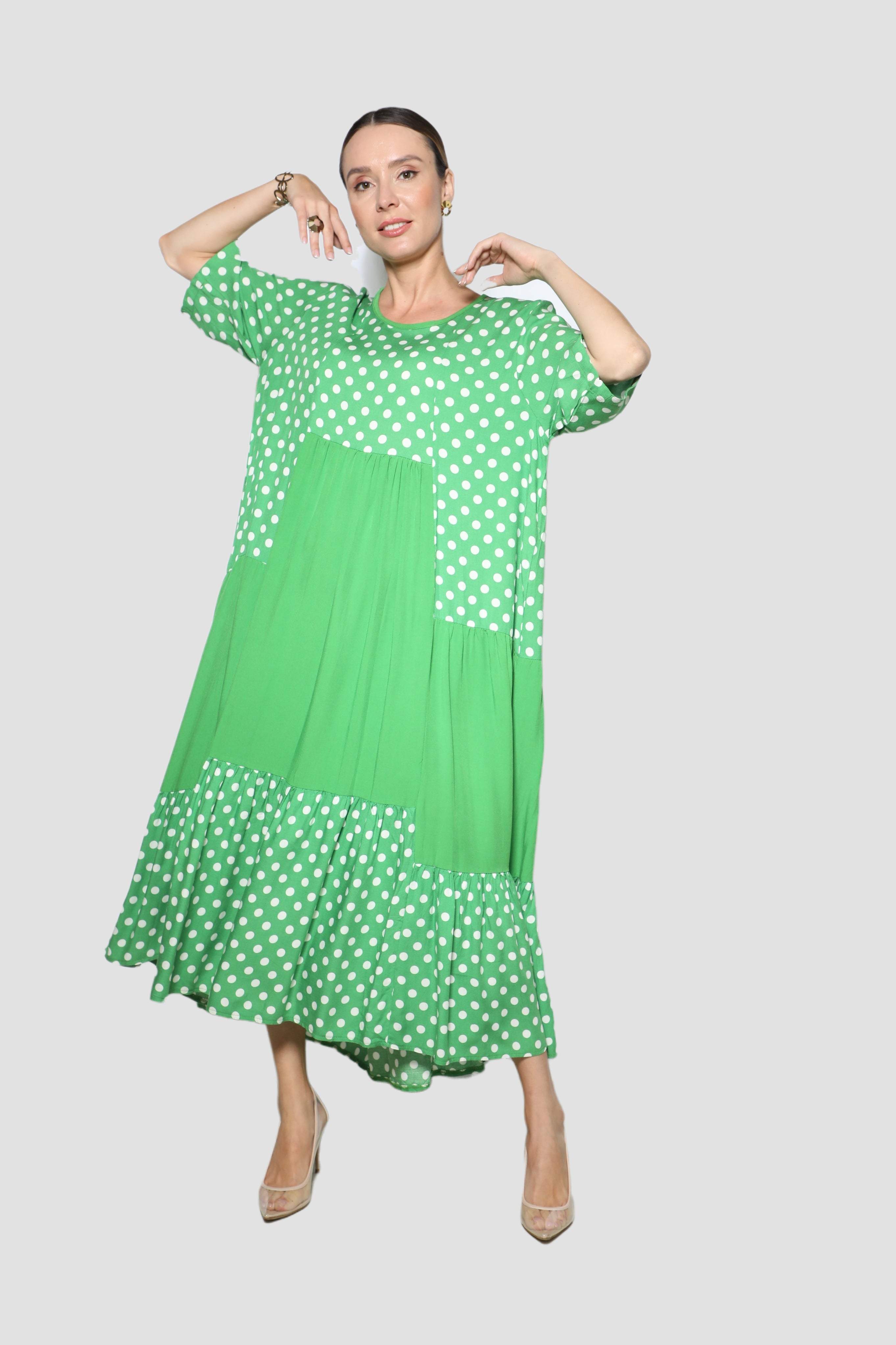 Thobe Dress Style Polka Dots-Desert Port-Kaftan