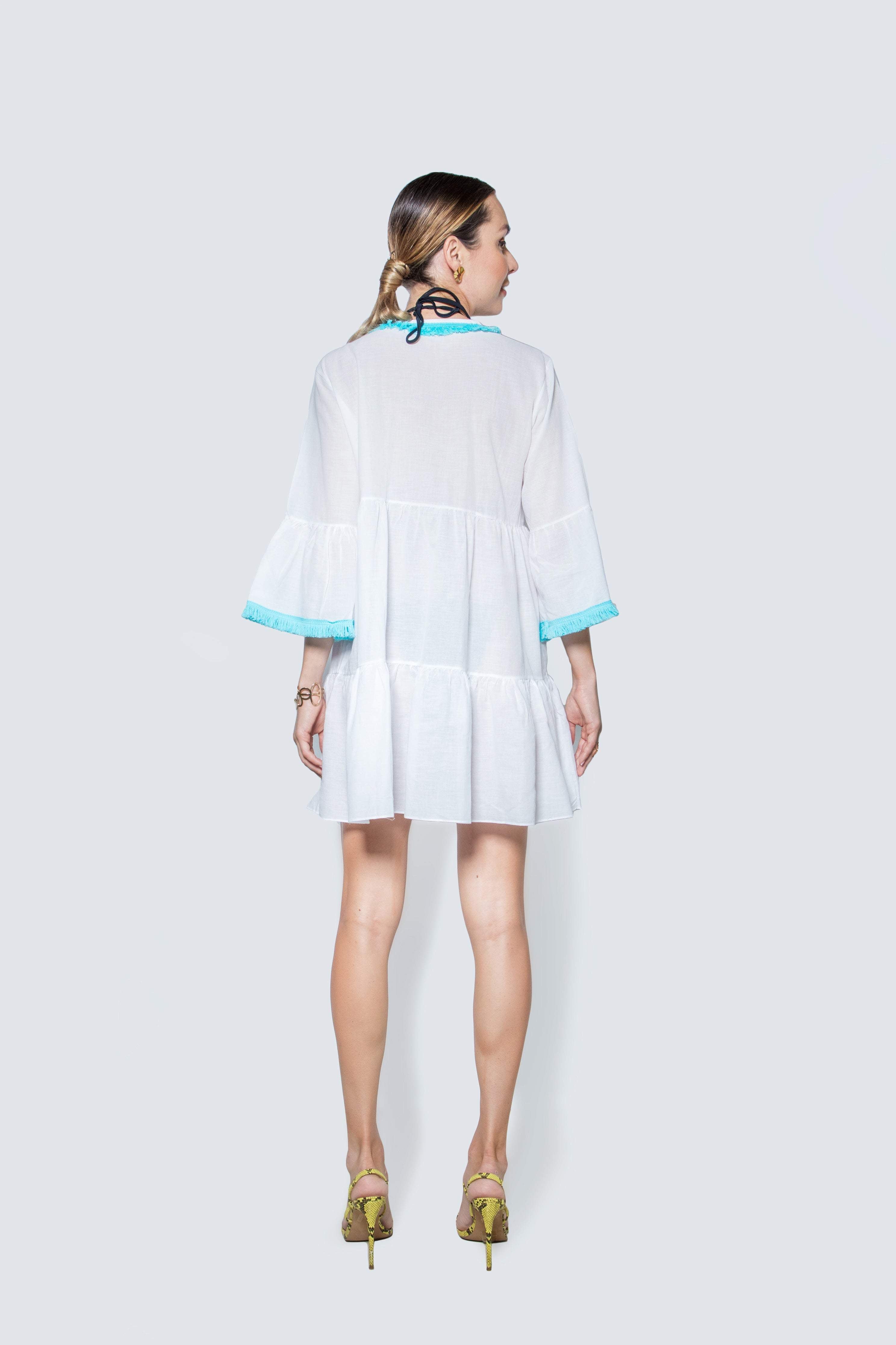 Summer Beaded Handmade Beach Dress-Desert Port-dresses