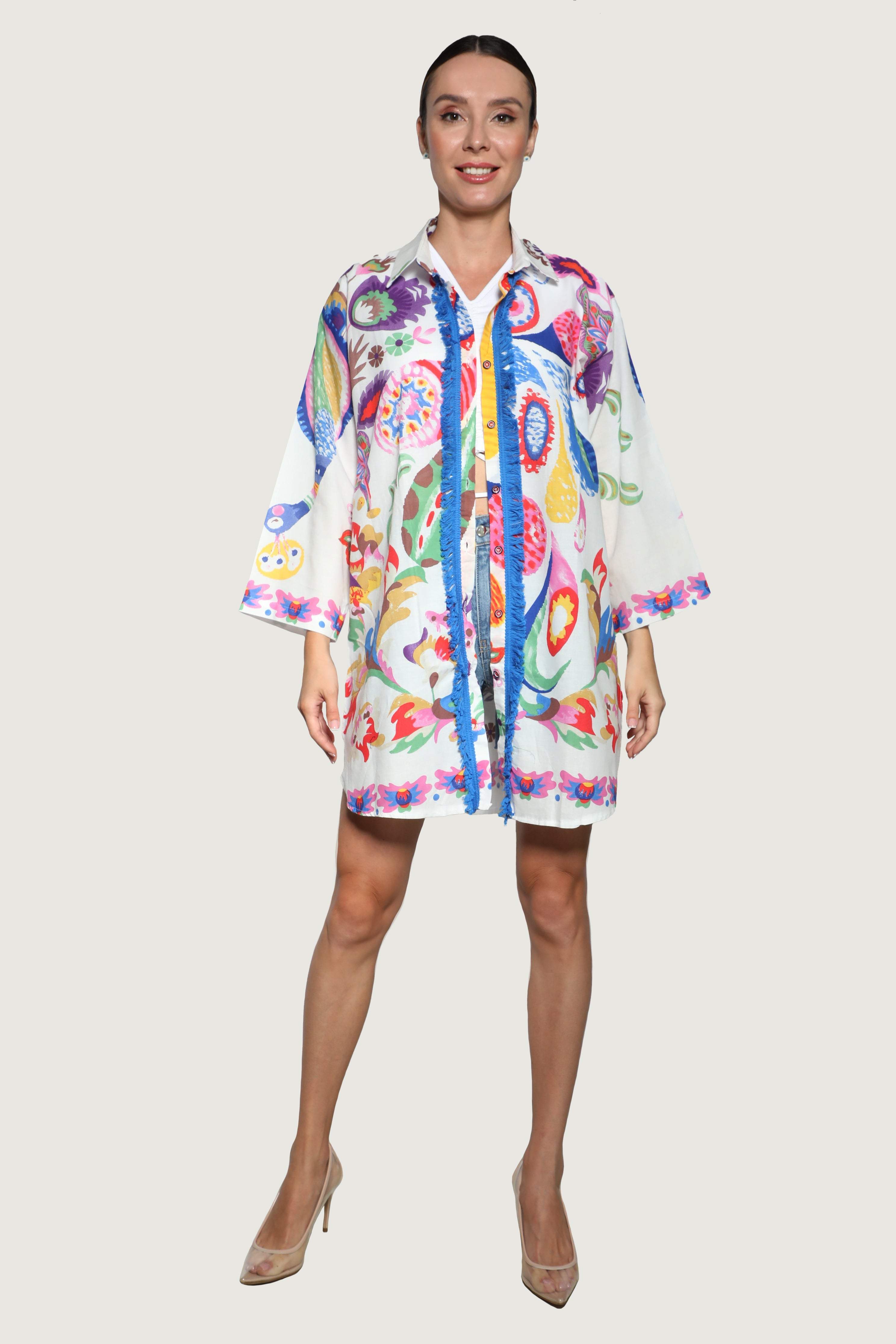 Short Cotton Shirt Dress Style-Desert Port-dress