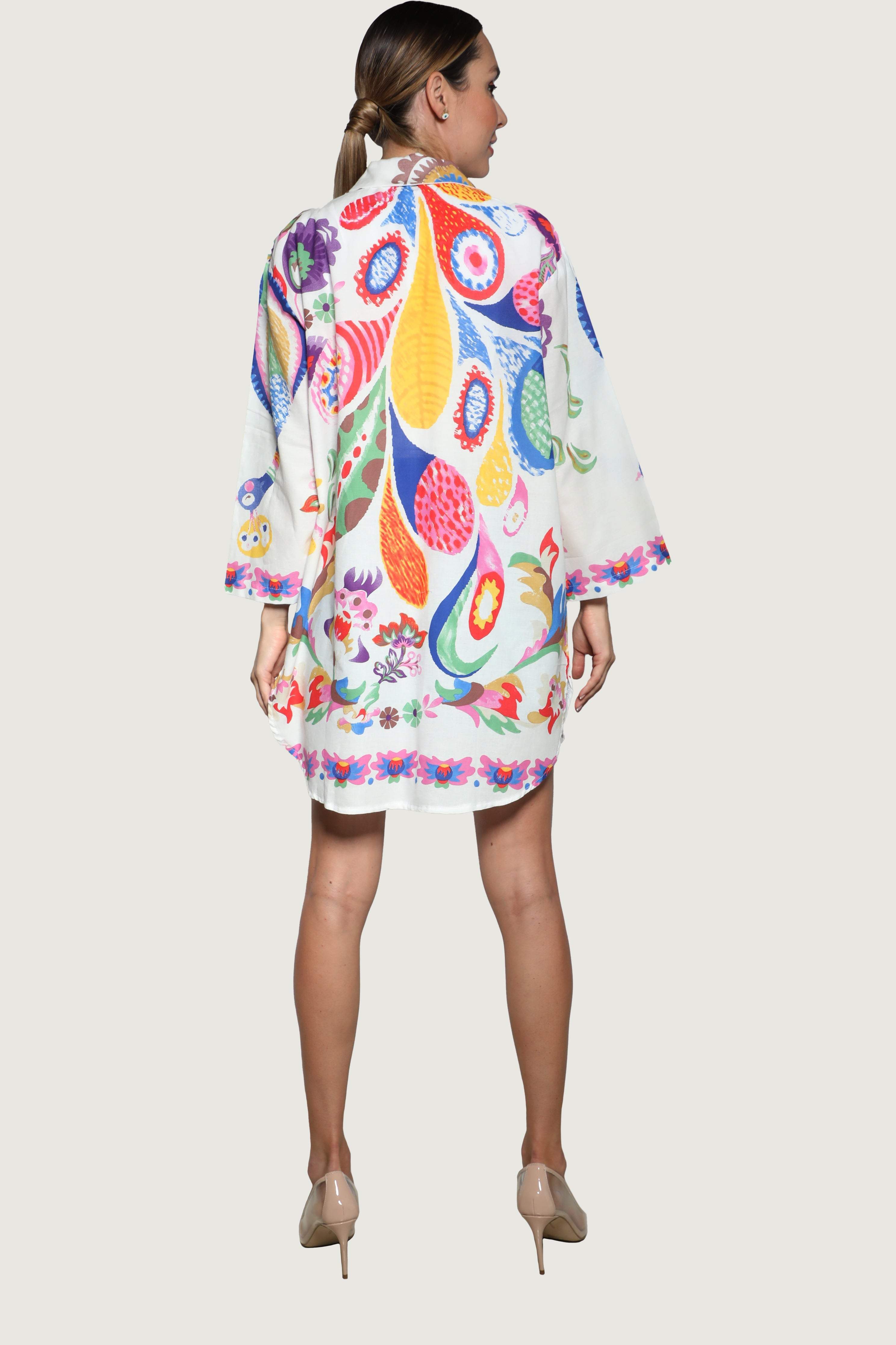 Short Cotton Shirt Dress Style-Desert Port-dress