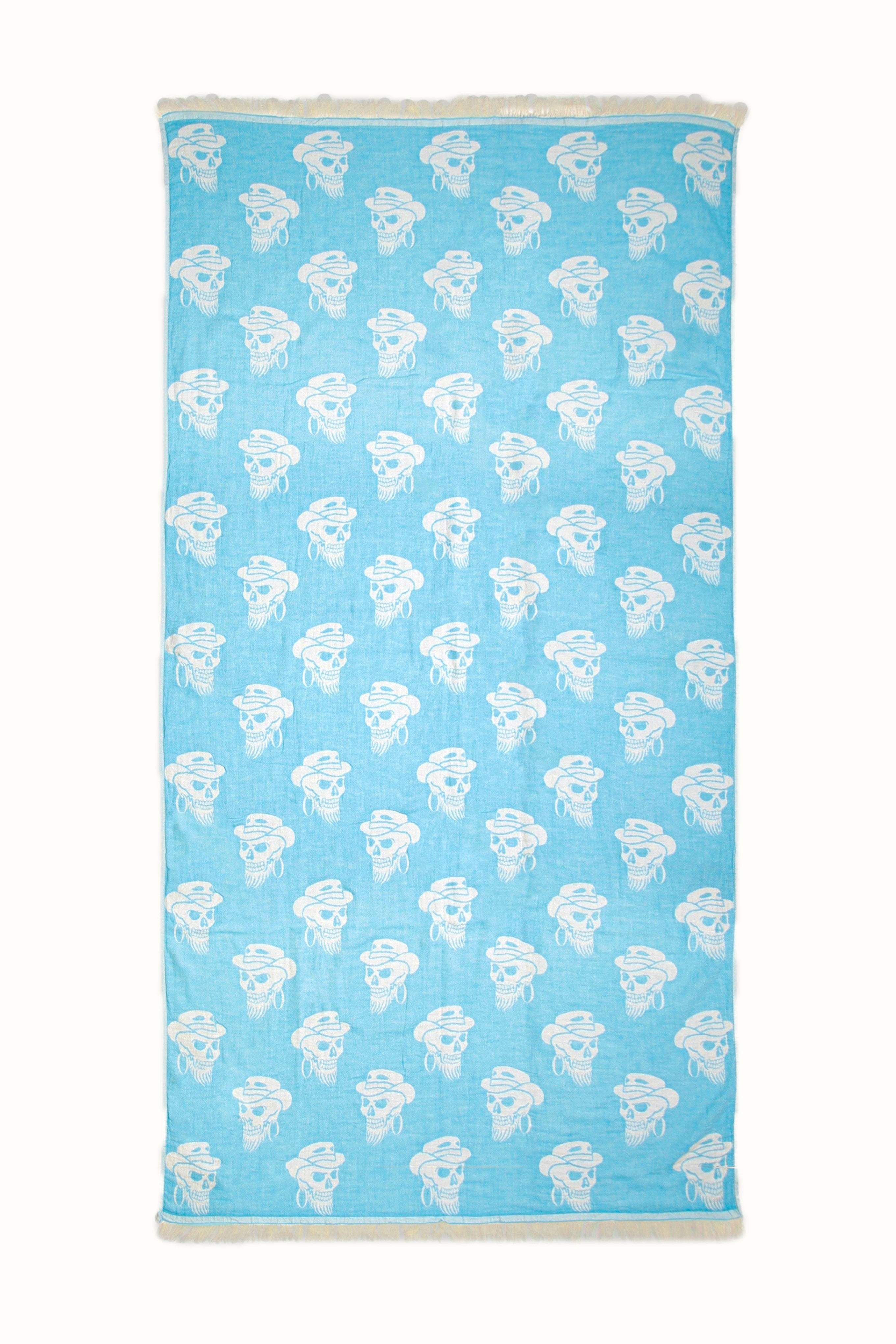 Pirate Skull Towel Desert Port. منشفة شاطئ الجمجمة، تمنحك شعورًا بالحب من النظرة الأولى! هذه المنشفة هي الأكثر عمليةً والأجمل التي يمكن الحصول عليها