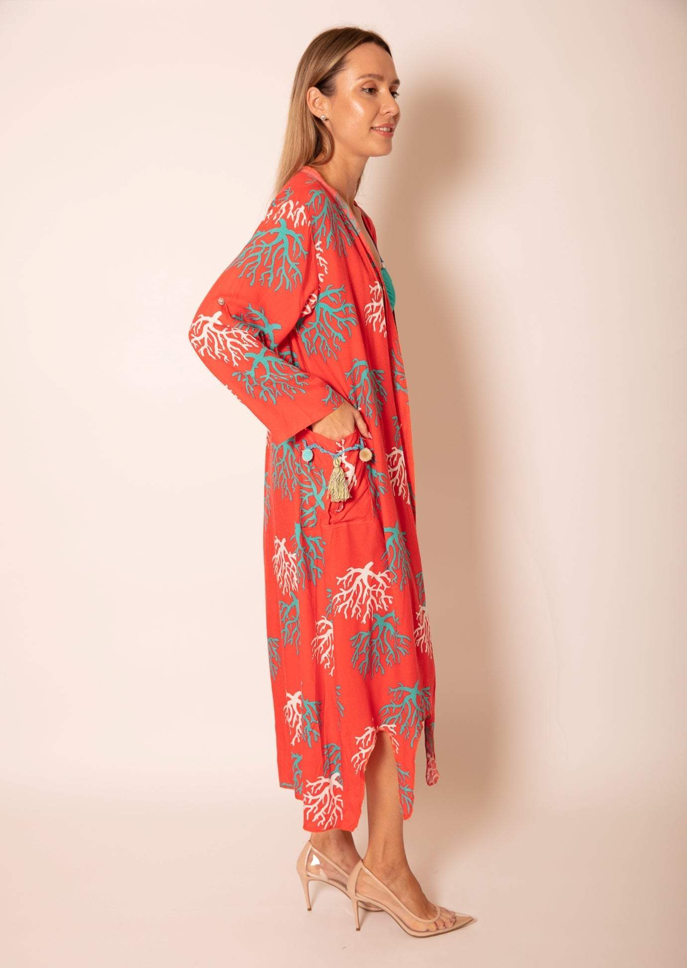Coral Reefs Beach Coverup-desert port-new,Women Swimming Suit