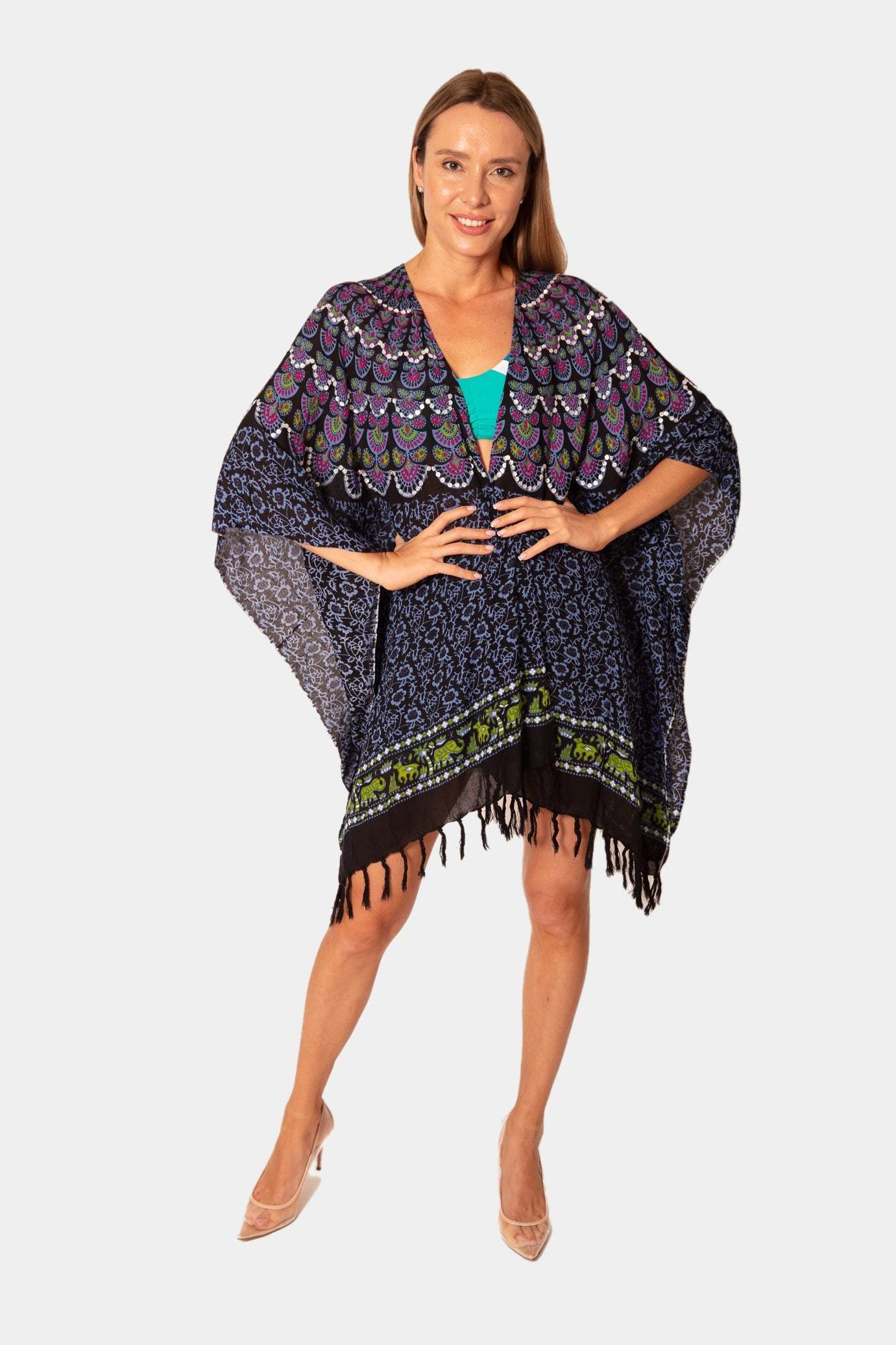 Paiet Beach Coverup Navy Blue-desert port-new,Women Swimming Suit