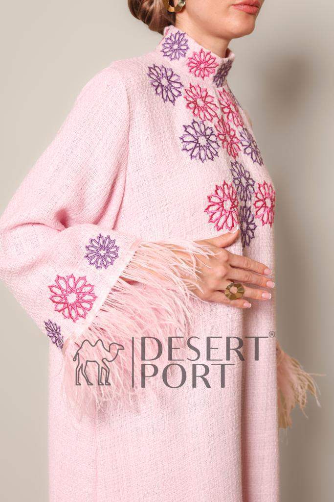 Fashioness Line Tweed Dress-Desert Port-Kaftan